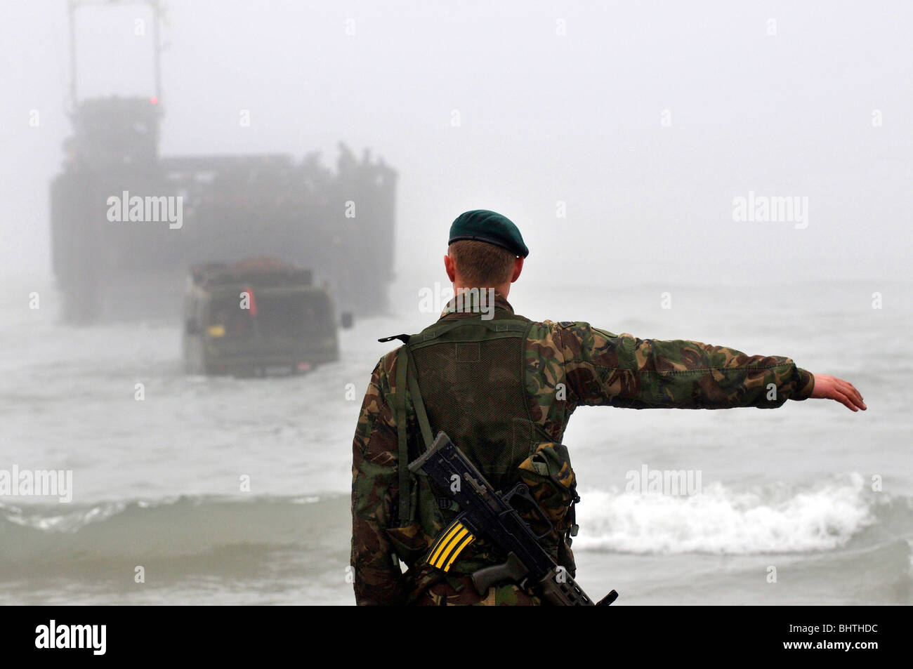 "Royal Marines Strand landen Stockfoto