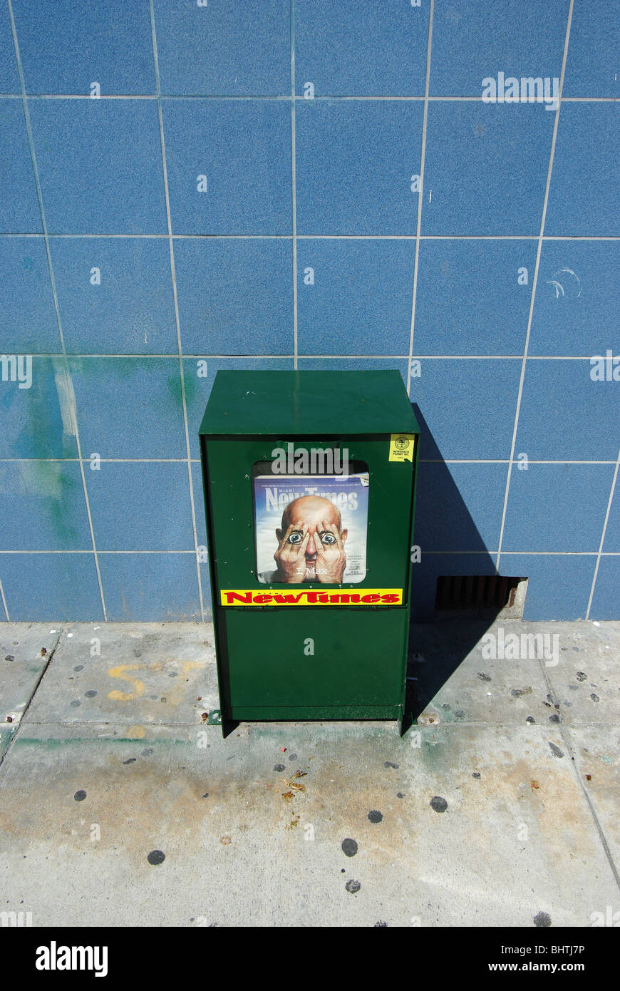 Kostenlose Zeitung Box in Miami, Florida, USA Stockfoto