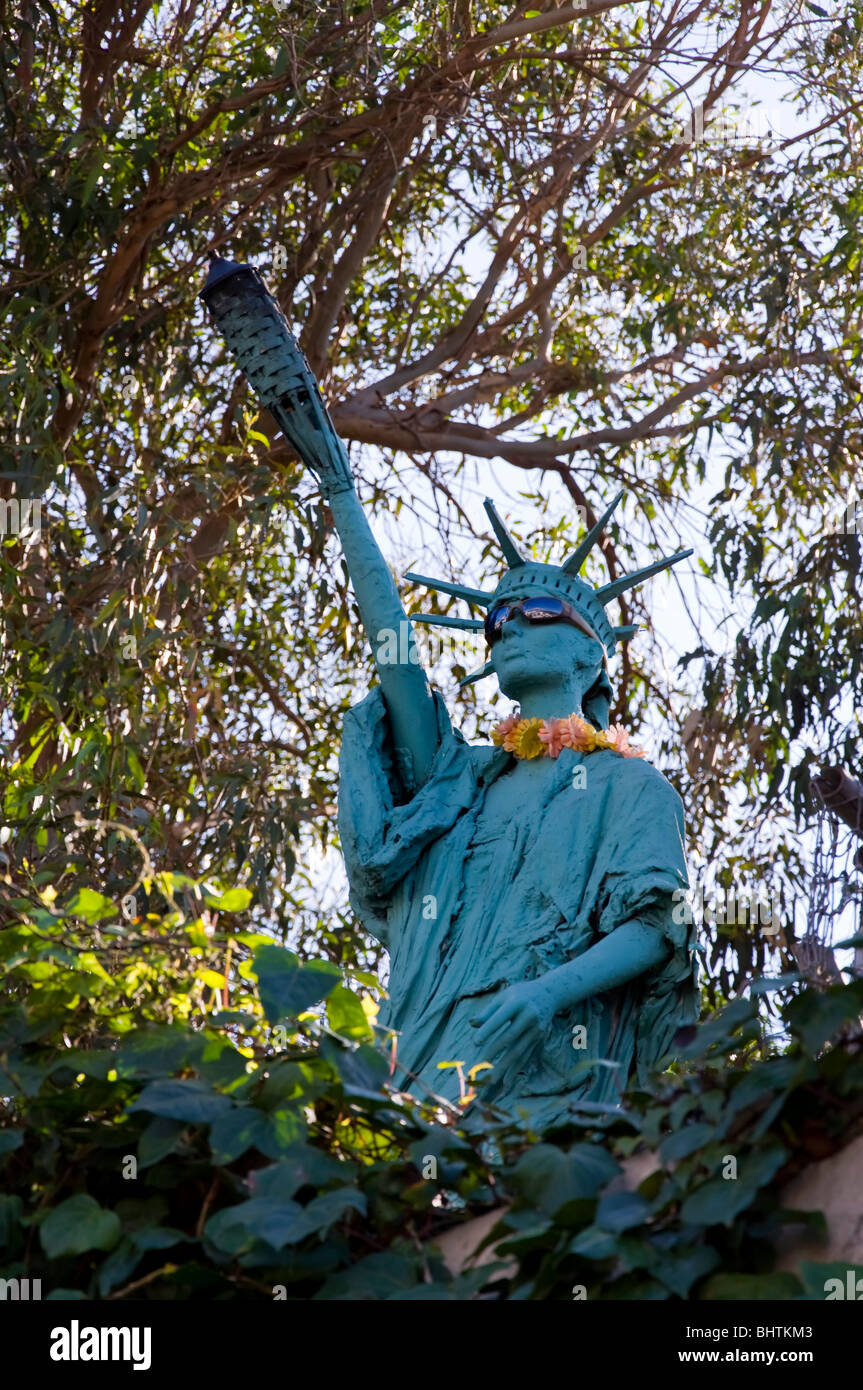 Freiheitsstatue Liberty Parodie Kunst Stockfoto