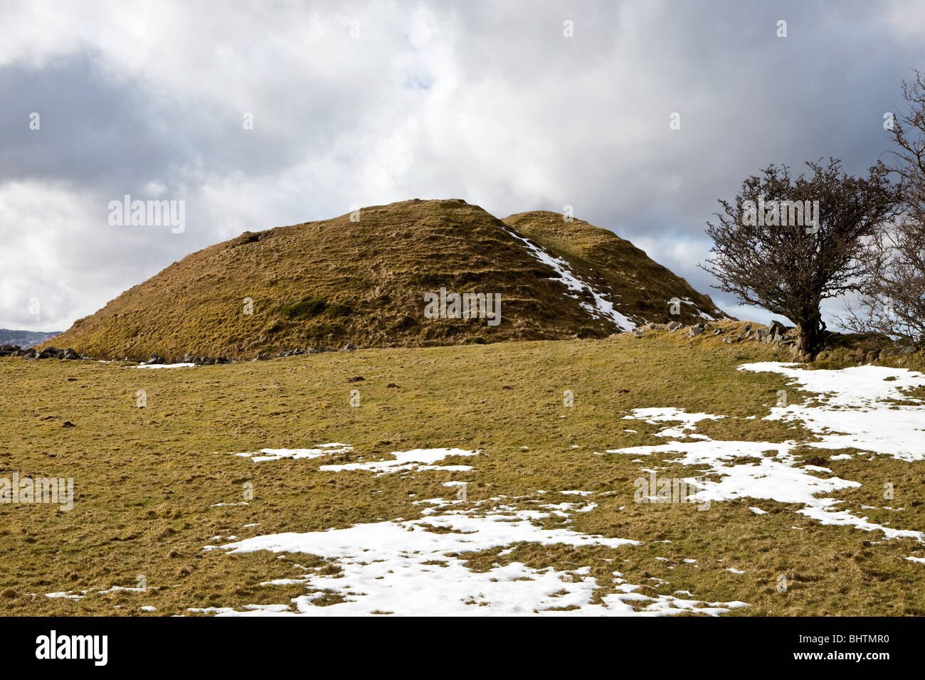 Tomen Y Mur, die Website von einem Roman Fort, in der Nähe von Trawsfynydd, in Wales. Stockfoto
