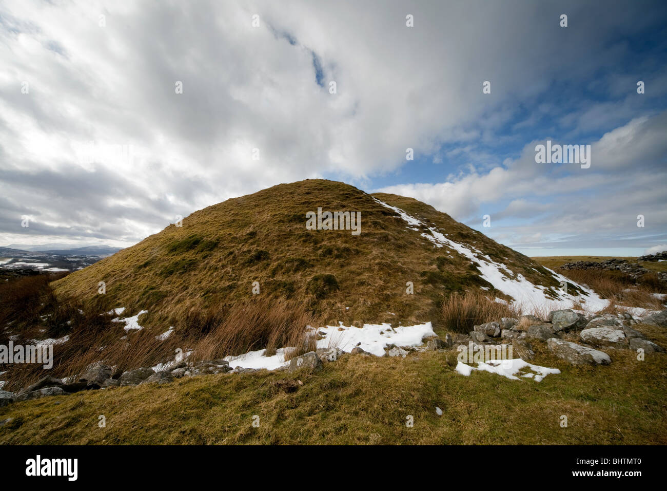 Tomen Y Mur, die Website von einem Roman Fort, in der Nähe von Trawsfynydd, in Wales. Stockfoto