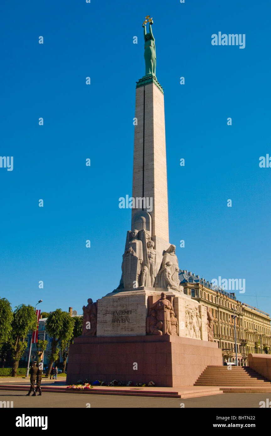Freedom Monument (Brīvības Piemineklis), Riga, Lettland Stockfoto