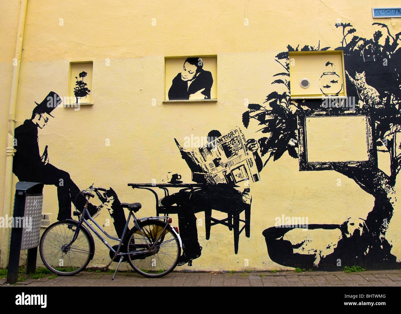 Street Art, Haarlem, Holland Stockfoto