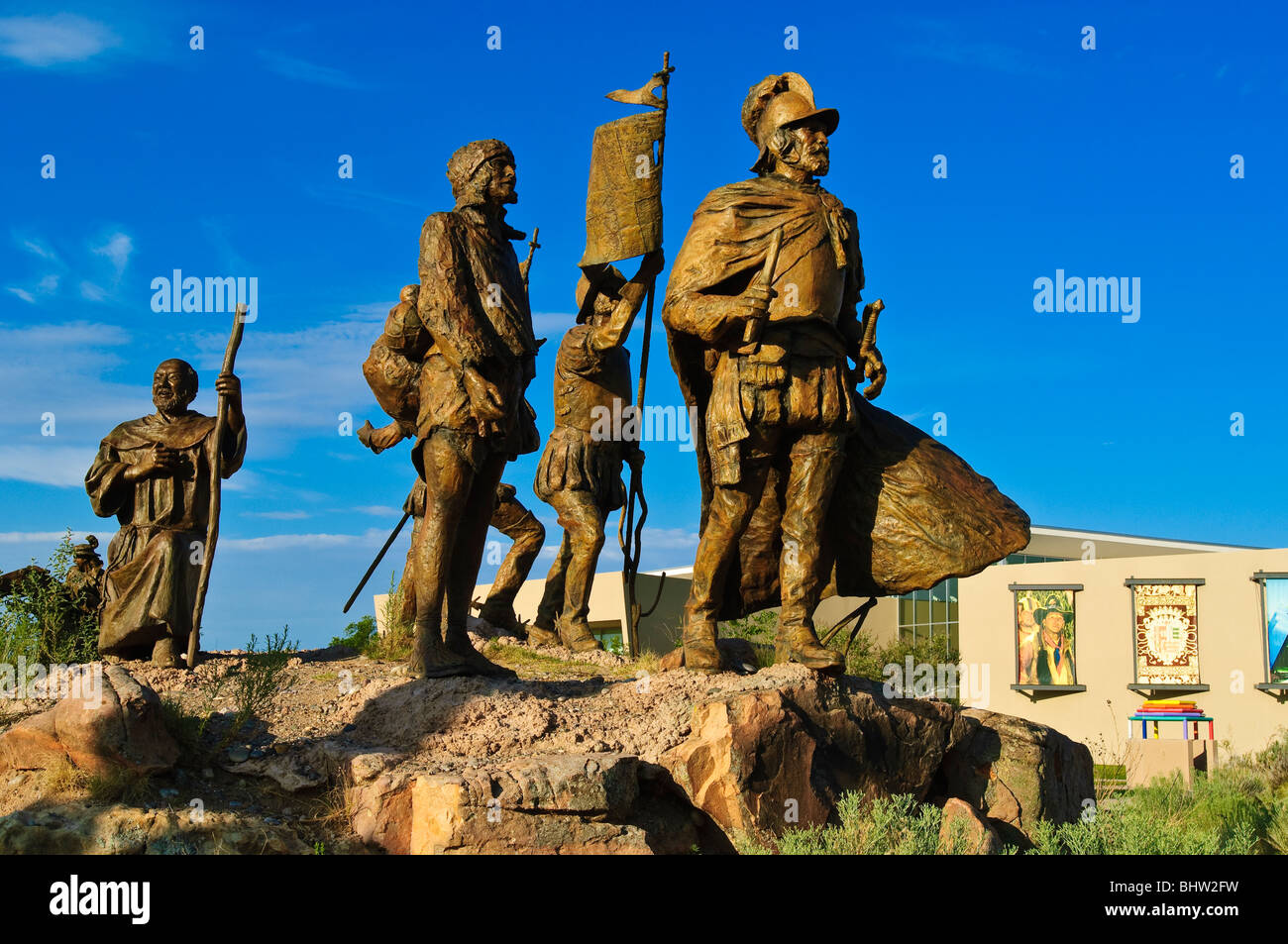 Skulpturengarten der Altstadt von Albuquerque Museum Albuquerque, New Mexico. Stockfoto