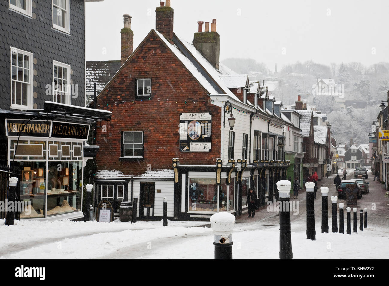 Lewes im Winter, Lewes, Sussex, England Stockfoto