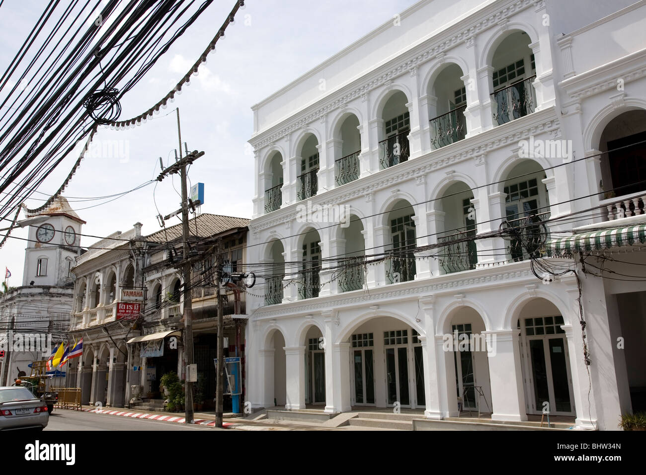 Sino-portugiesischer Architektur in Phuket Town Stockfoto