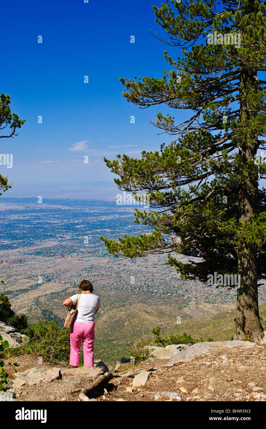 Blick von der Sandia Peak Tram, Albuquerque, New Mexico. Stockfoto