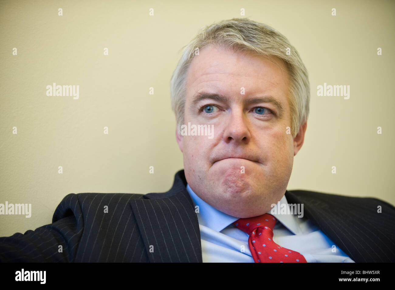 Carwyn Jones AM ersten Minister in der Nationalversammlung von Wales, Ratsmitglied für Bridgend und Führer der Welsh Labour Party Stockfoto