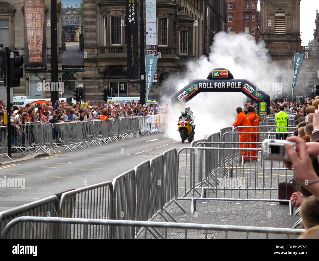 Britische Superbike PR Event George Square Glasgow Stockfoto