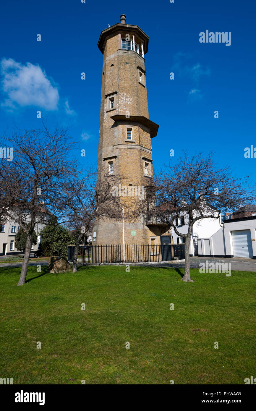 Harwich hohen Leuchtturm, erbaut im Jahre 1818 in Verbindung mit dem niedrigen Leuchtturm. Im Jahr 1862 stillgelegt ist jetzt Wireless-Museum. Stockfoto