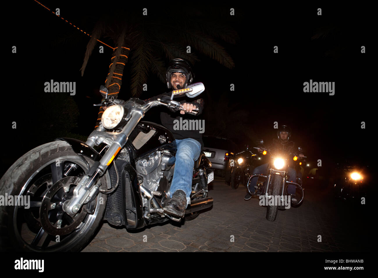 Harley Davidson Biker Riyadh Saudi-Arabien Arabische Stockfoto