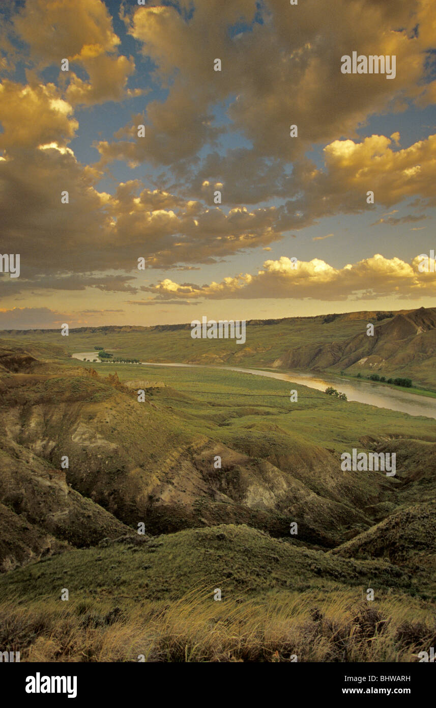 Oberen Missouri River bricht nationales Denkmal bei Meile 79, BLM Land unterhalb Loma, Montana, USA Stockfoto