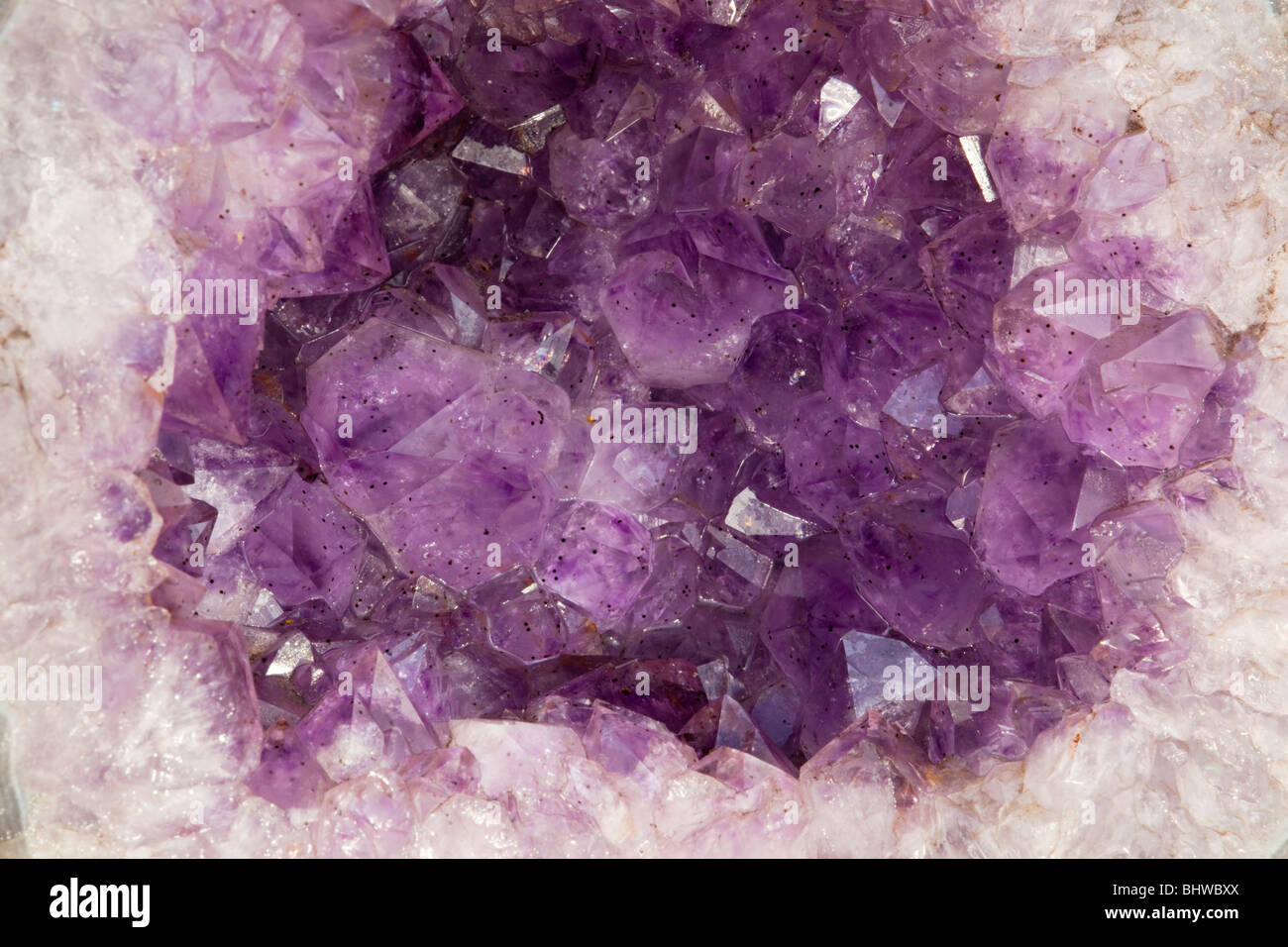 Amethyst Kristalle Stockfoto