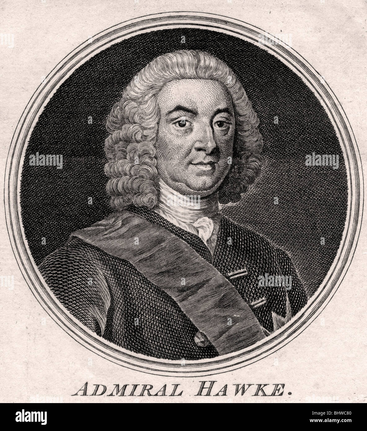 ADMIRAL OF THE FLEET EDWARD HAWKE - britischer Marineoffizier (1705-1781) Stockfoto