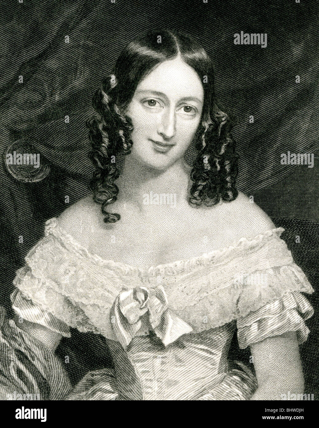 MRS CHARLES KEAN - Frau des Schauspielers viktorianischen Stockfoto