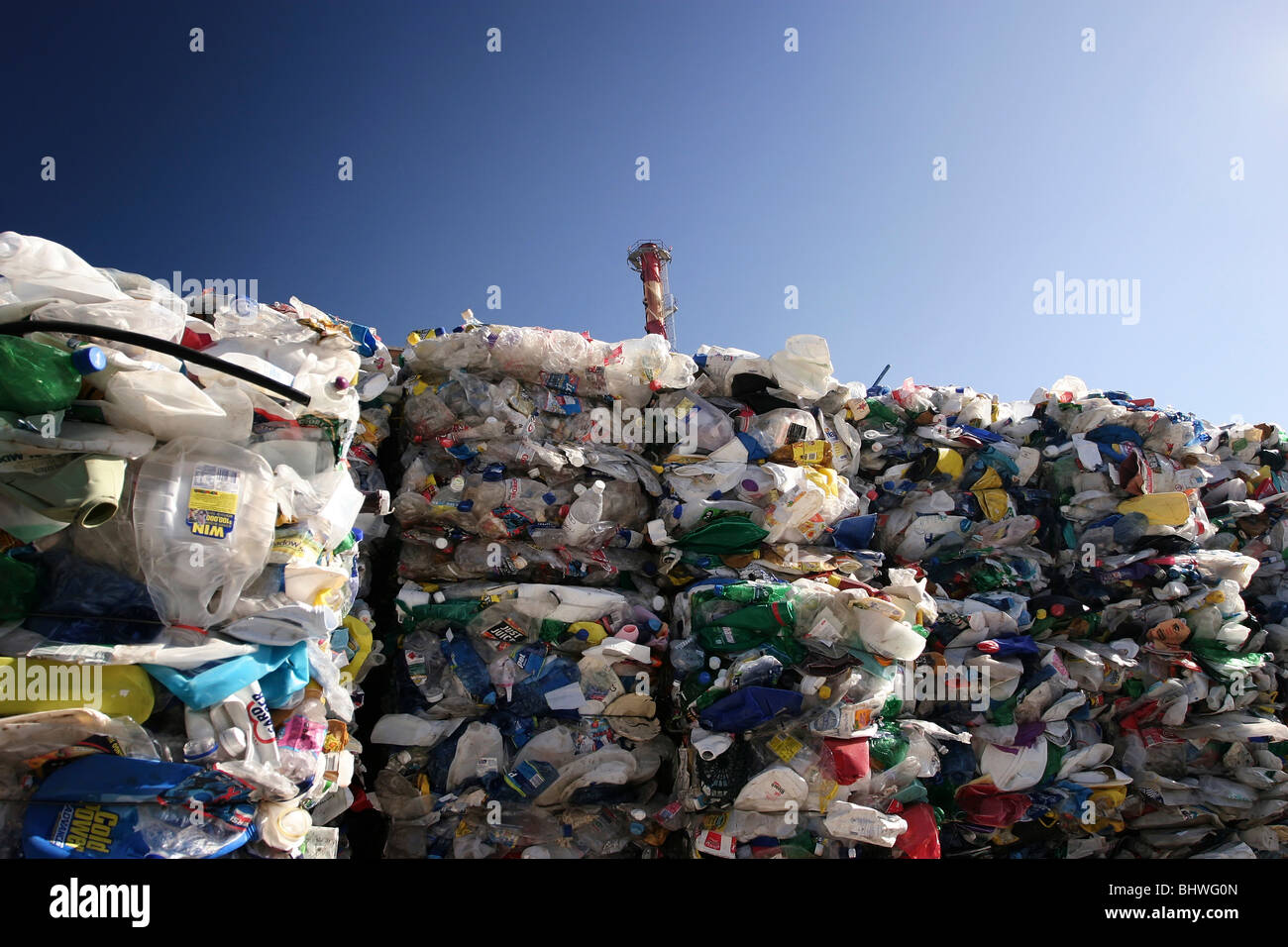 Kunststoff-recycling-Anlage Stockfoto
