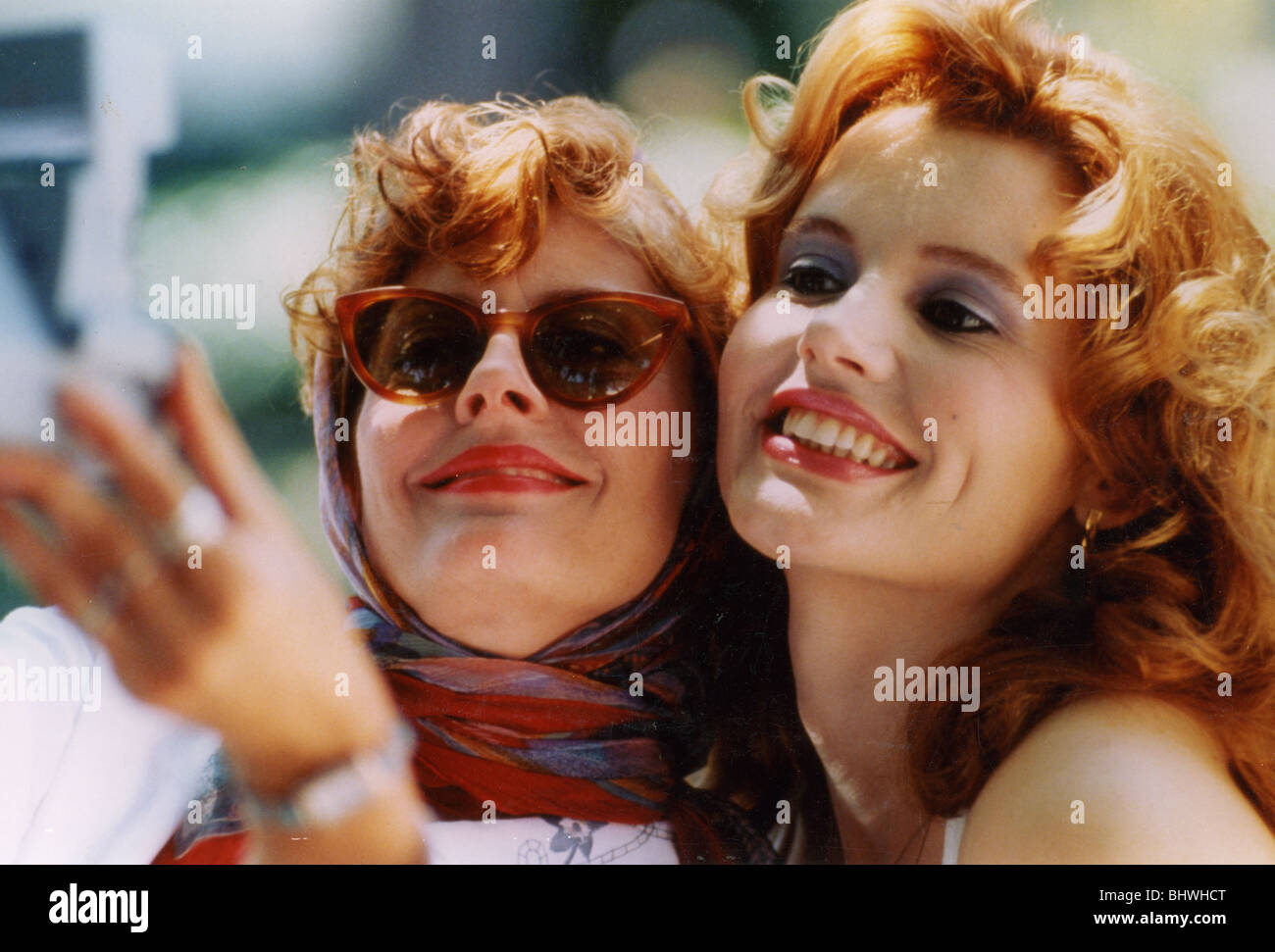 THELMA AND LOUISE - 1991 UIP Film mit Geena Davis und Susan Sarandon auf der linken Seite Stockfoto