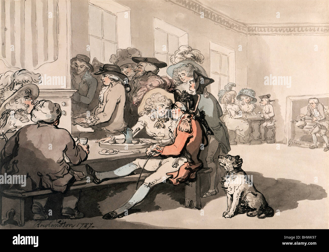 "Schokoladenhaus", 1787.  Künstler: Thomas Rowlandson Stockfoto