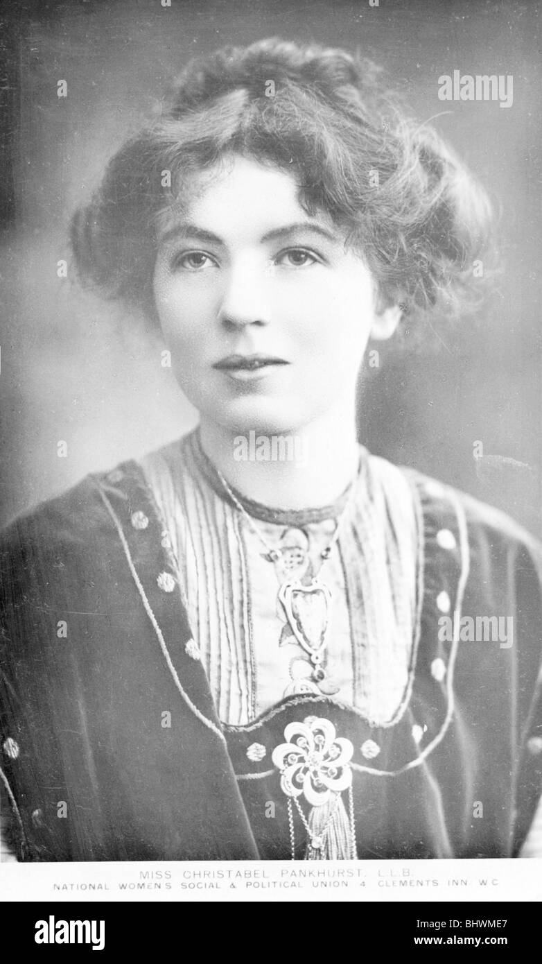 Christabel Harriette Pankhurst, c 1909. Artist: Unbekannt Stockfoto