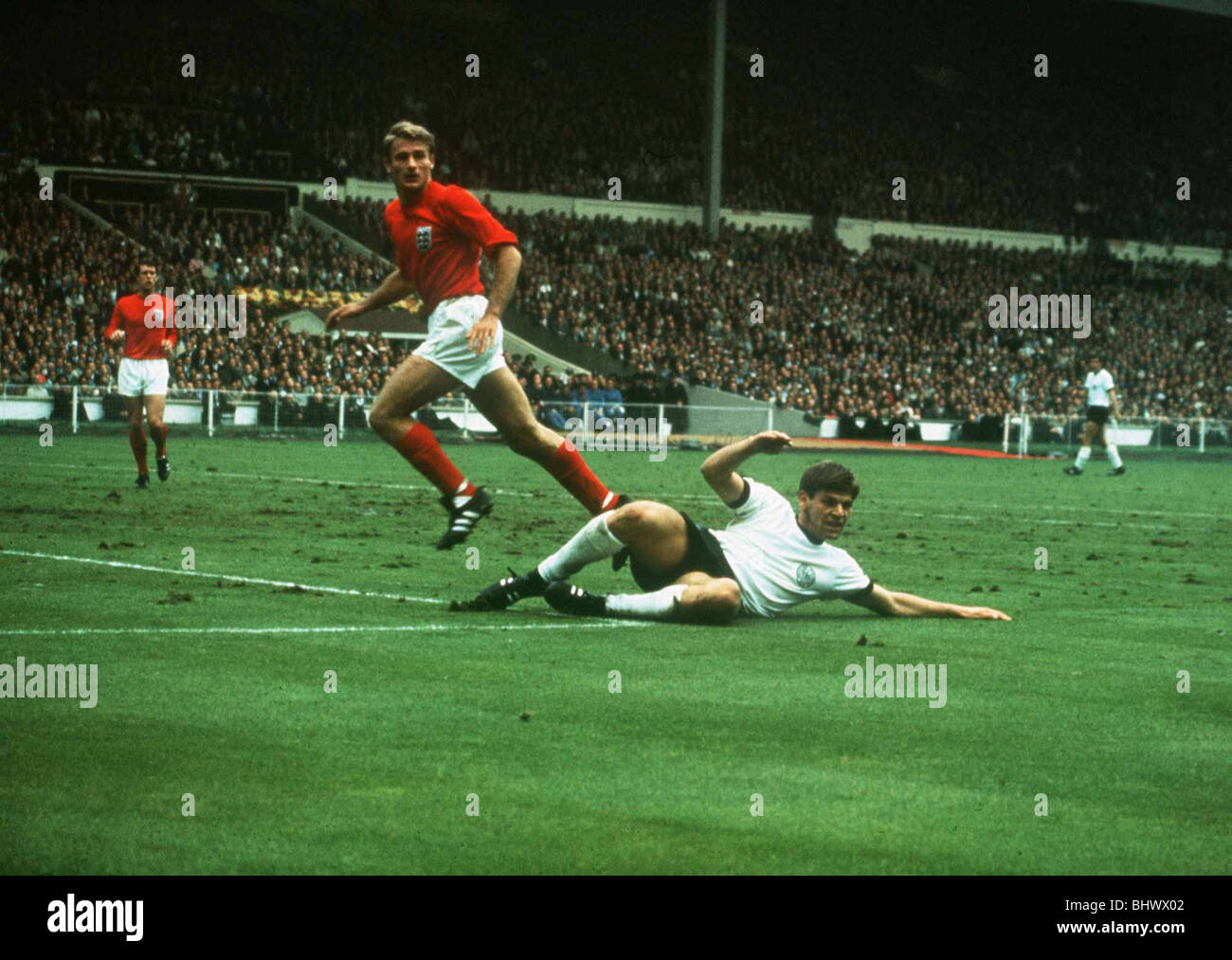 World Cup-Finale Fußball 1966 England 4 Deutschland 2 an Wembley Roger Hunt England Stockfoto