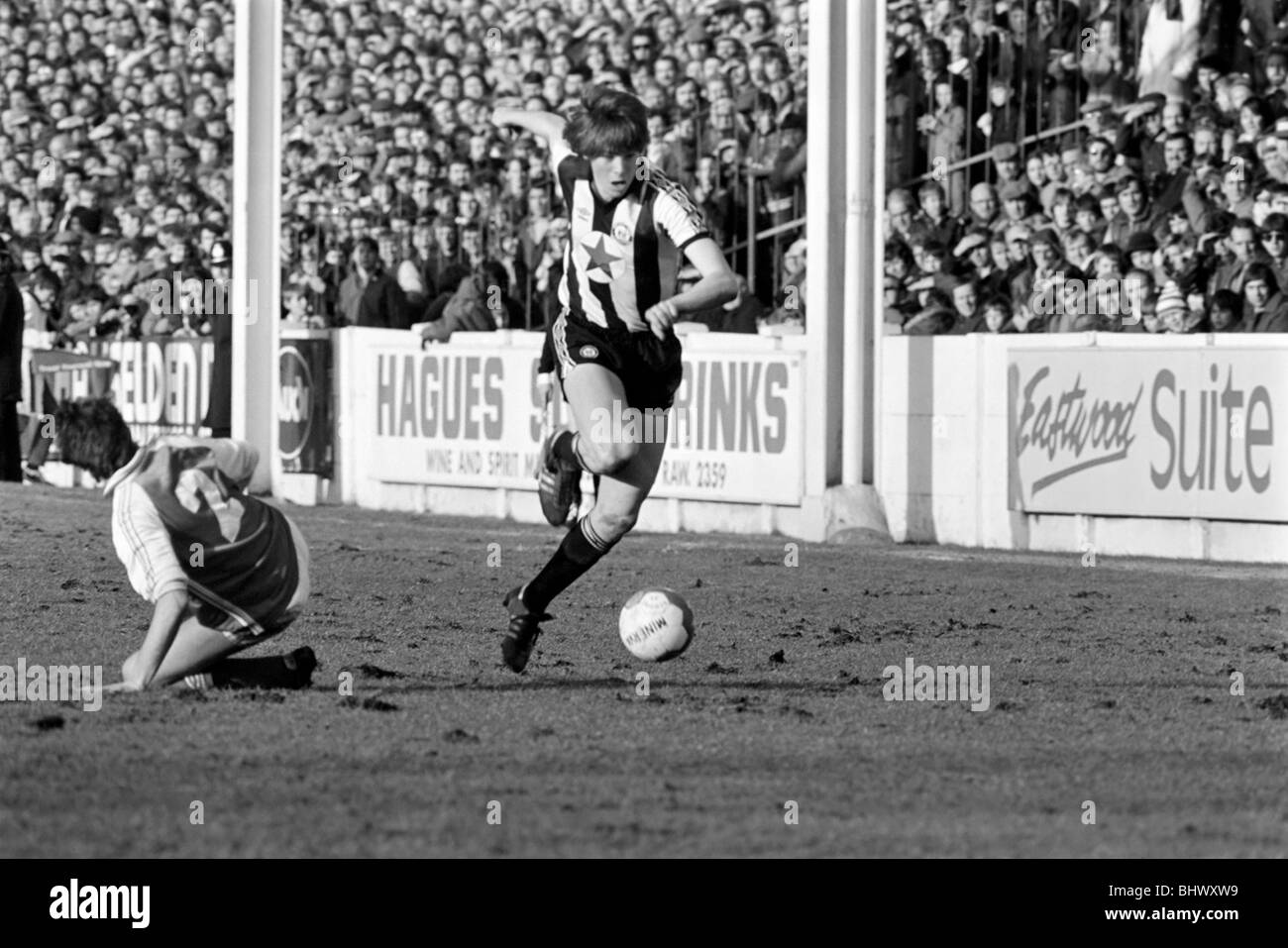 Englische League Division 2 Spiel. Rotherham United 0 V Newcastle United 0. März 1982 wurde Waddle nicht nur ein Flügelspieler, der könnte Stockfoto