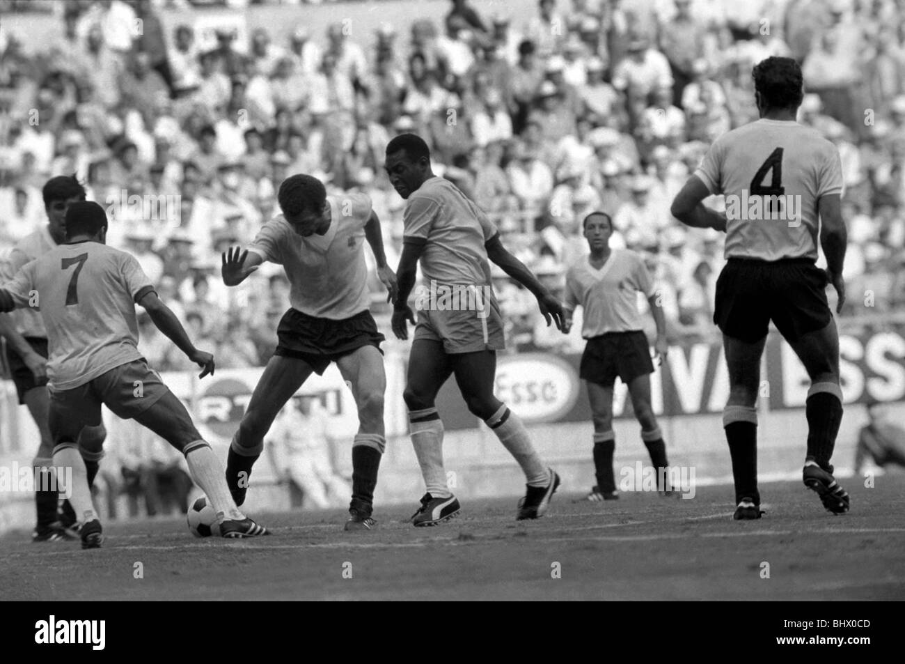 Brasilien-Uruguay: World Cup-Halbfinale. Juli 1970 70-5871-014 Stockfoto