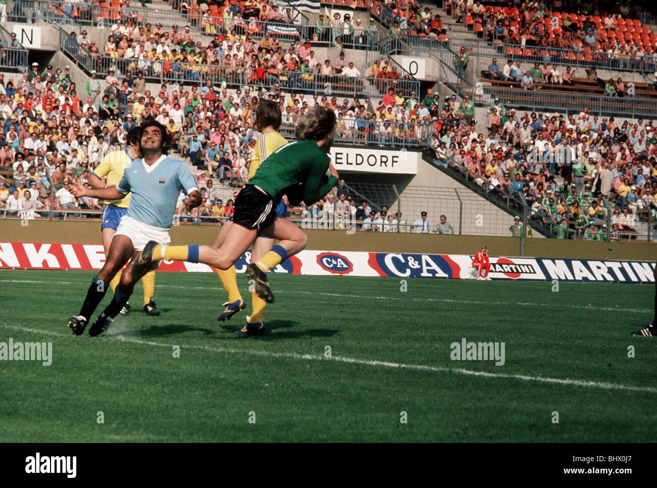 Schweden V Uruguay World Cup 1974 Fußball Stockfoto