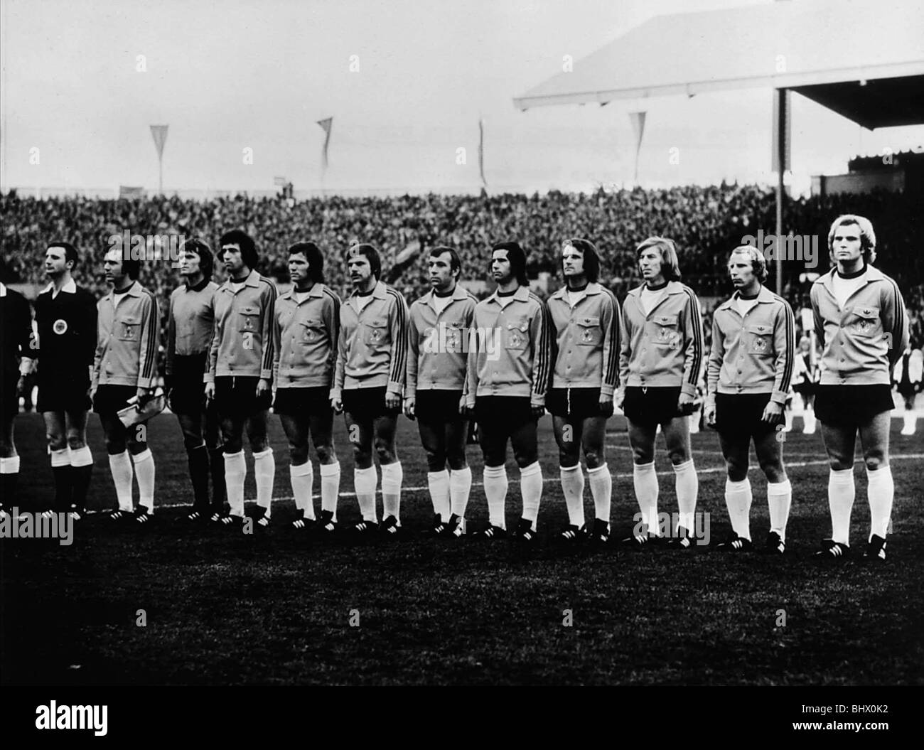 Westdeutsche Mannschaft 1974 Fußball-WM Stockfoto