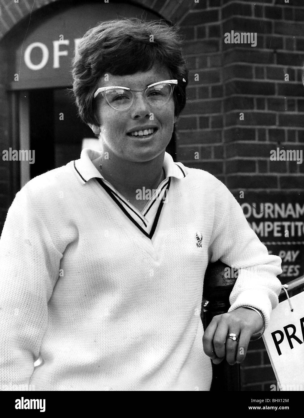Billie Jean King Tennisspieler im Queens Club Juni 1966 Stockfoto