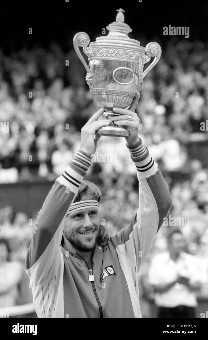 Wimbledon 1980: Menês Finale: Björn Borg v. John McEnroe. Juli 1980 80-3479a-023 Stockfoto