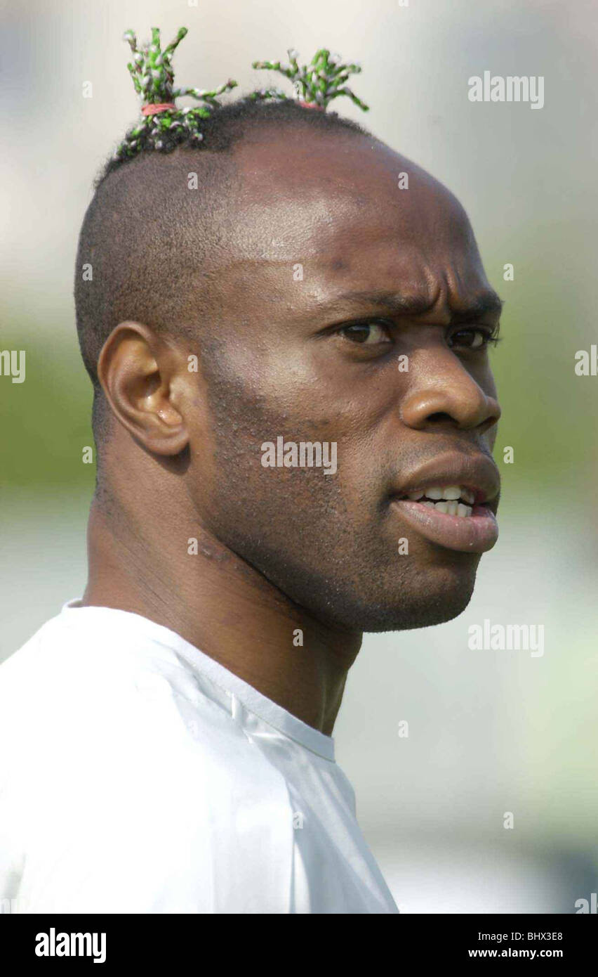 Nigeria WM-Kader training Juni 2002 in Osaka Japan vor ihrem Spiel gegen England Stockfoto