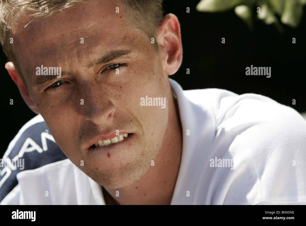 Peter Crouch England World Cup, Baden Baden, Deutschland. Juni 2006 Stockfoto