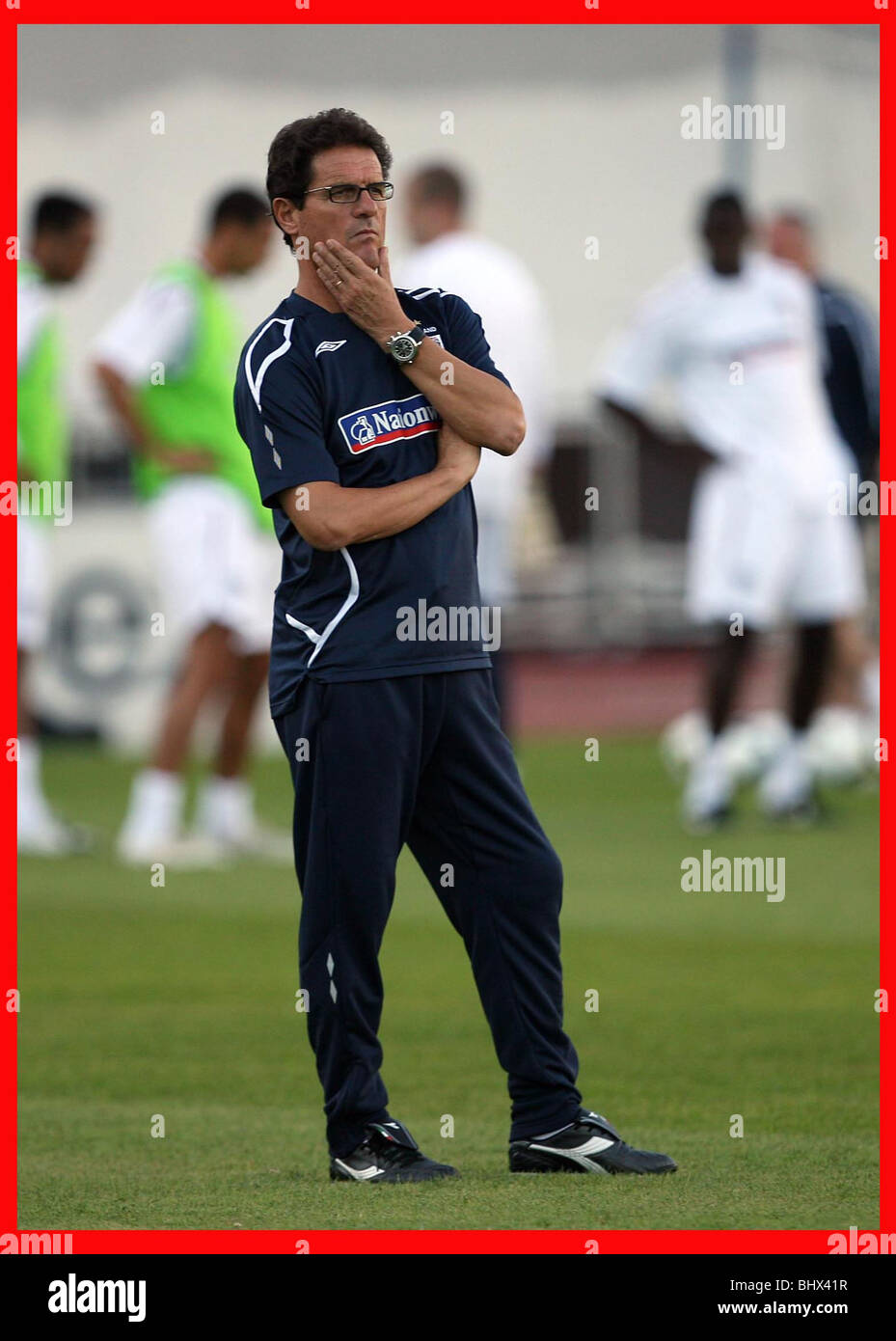 9.9.08. PIC BRADLEY ORMESHER. ENGLAND-TRAINING, ZAGREB, KROATIEN. FABIO CAPELLO. Stockfoto