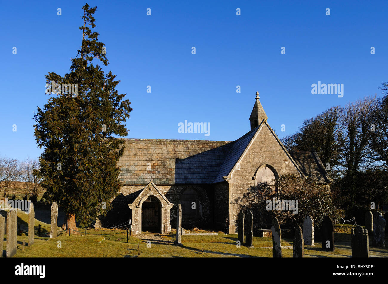 die alte Kirche am Bolventor in Bodmin moor in Cornwall, Großbritannien Stockfoto