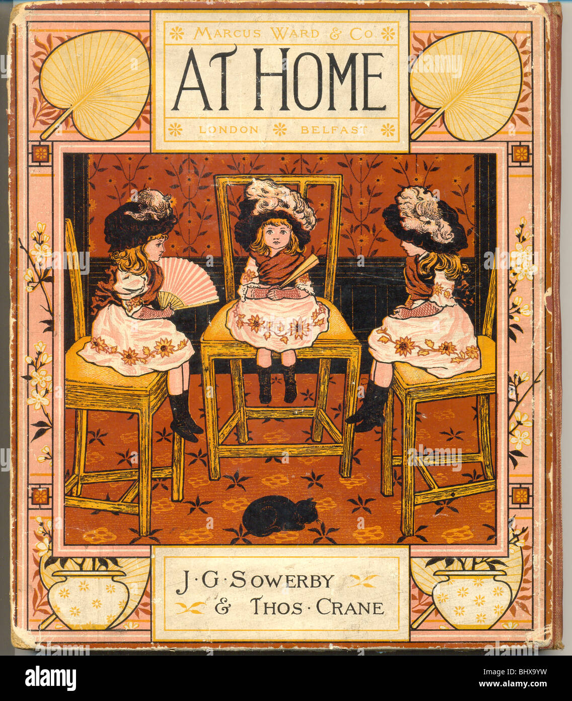 Buchcover für zu Hause von J G Sowerby und Thomas Crane von Marcus Ward veröffentlicht Stockfoto