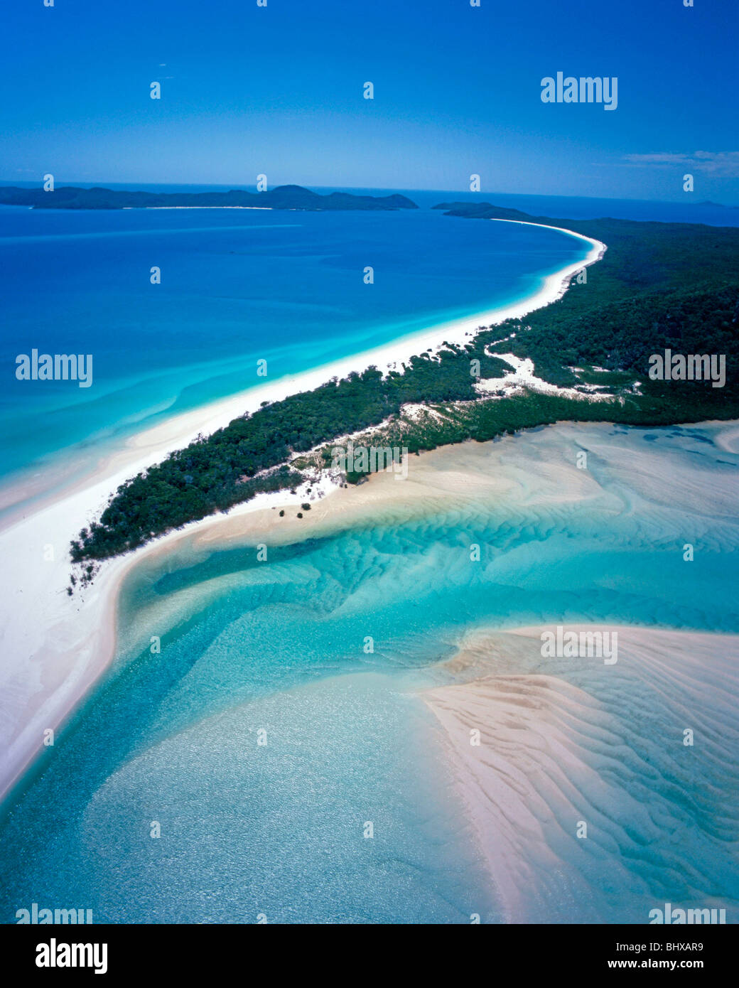 Arial Schuss der Whitsunday Inseln in Queensland, Australien Stockfoto