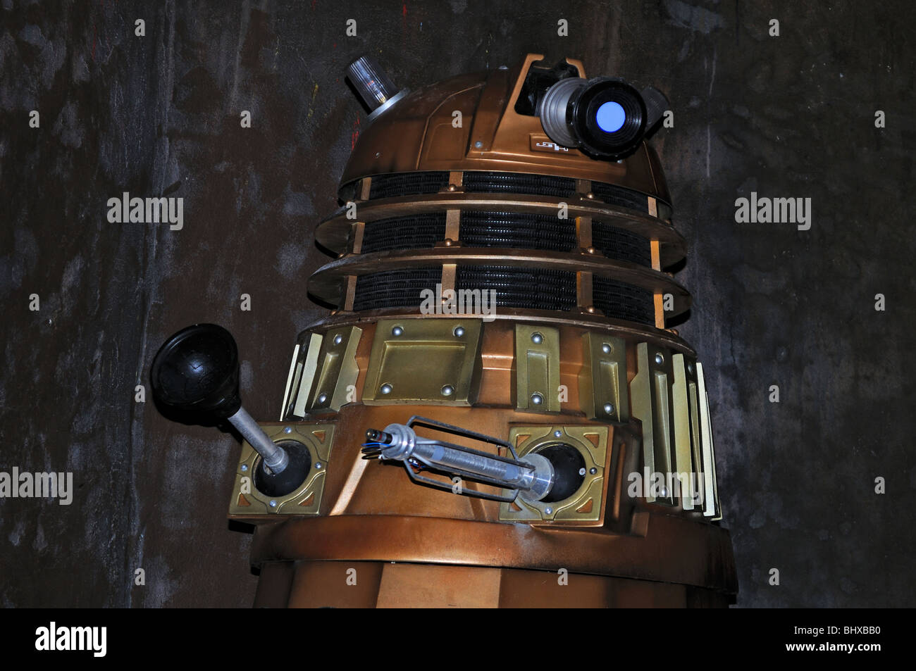 die "gold Dalek' aus dem"dr.who"Fernsehen-Programm Stockfoto
