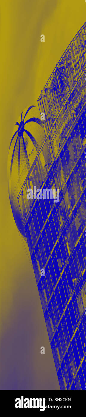 Moderne abstrakte grafische Gestaltung digitaler Kunst kreative Verdienste Konzept Stockfoto