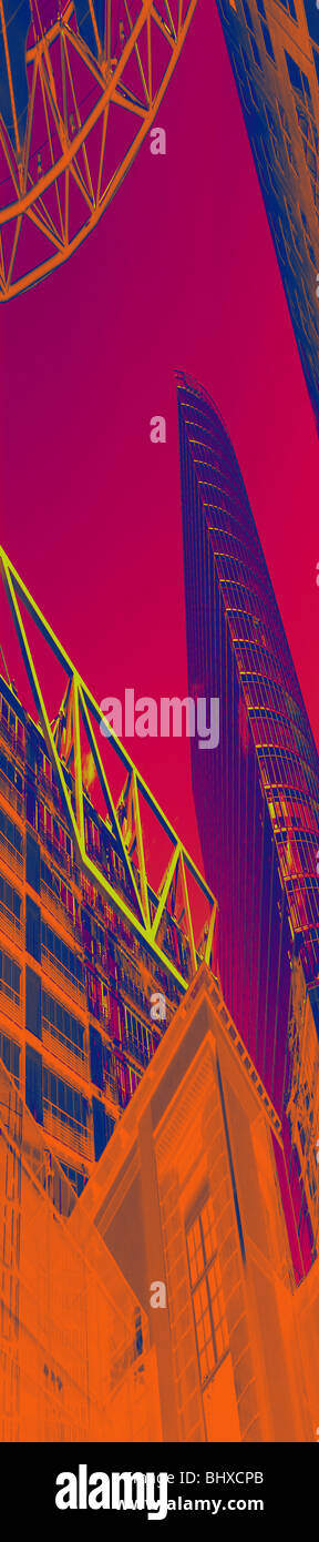Moderne abstrakte grafische Gestaltung digitaler Kunst kreative Verdienste Konzept Stockfoto