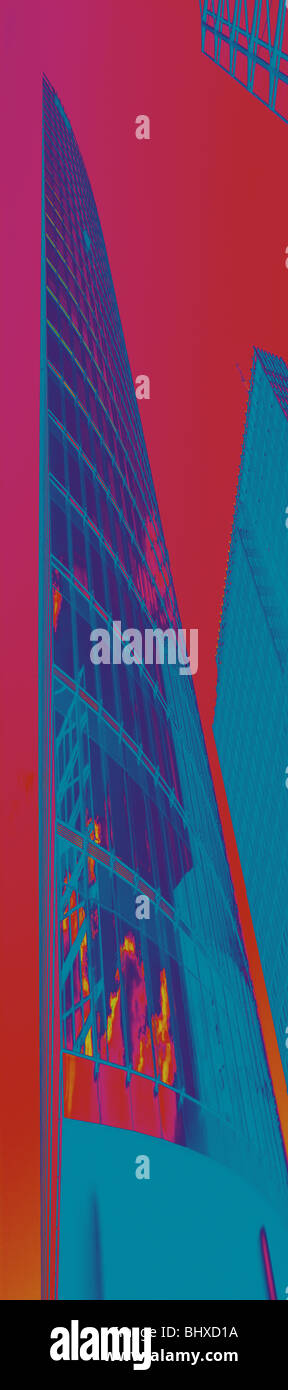 Moderne abstrakte grafische Gestaltung digitaler Kunst kreative Verdienste Konzept Stockfoto