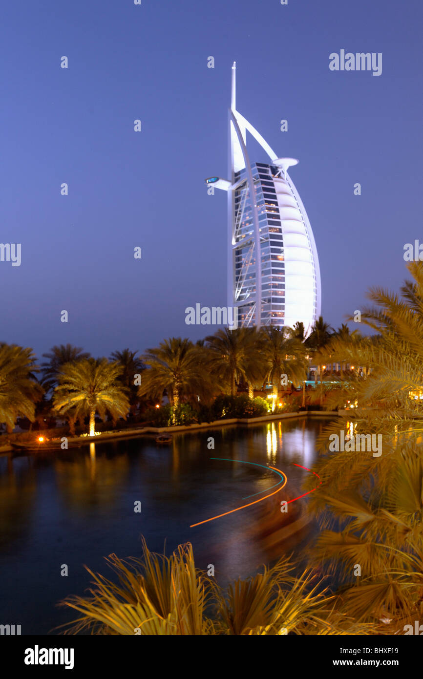 Medinat Jumeirah Hotel Burj al Arab Dubai U Stockfoto