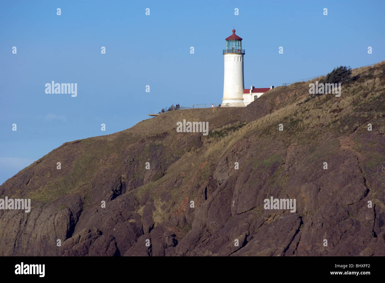 Vertikale Nordwestküste Head Lighthouse Pazifik Stockfoto