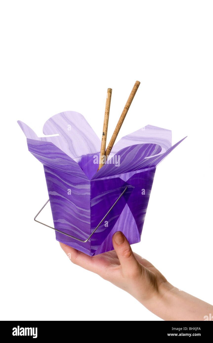 Hand-Betrieb-chinesisches Essen-Feld Stockfoto