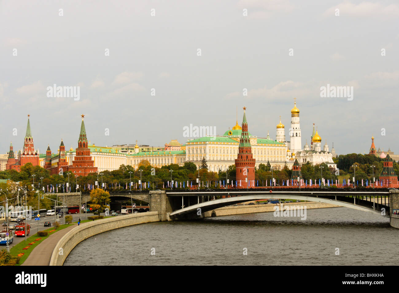 Brücke über den Fluss Moskwa, Moskau Stockfoto