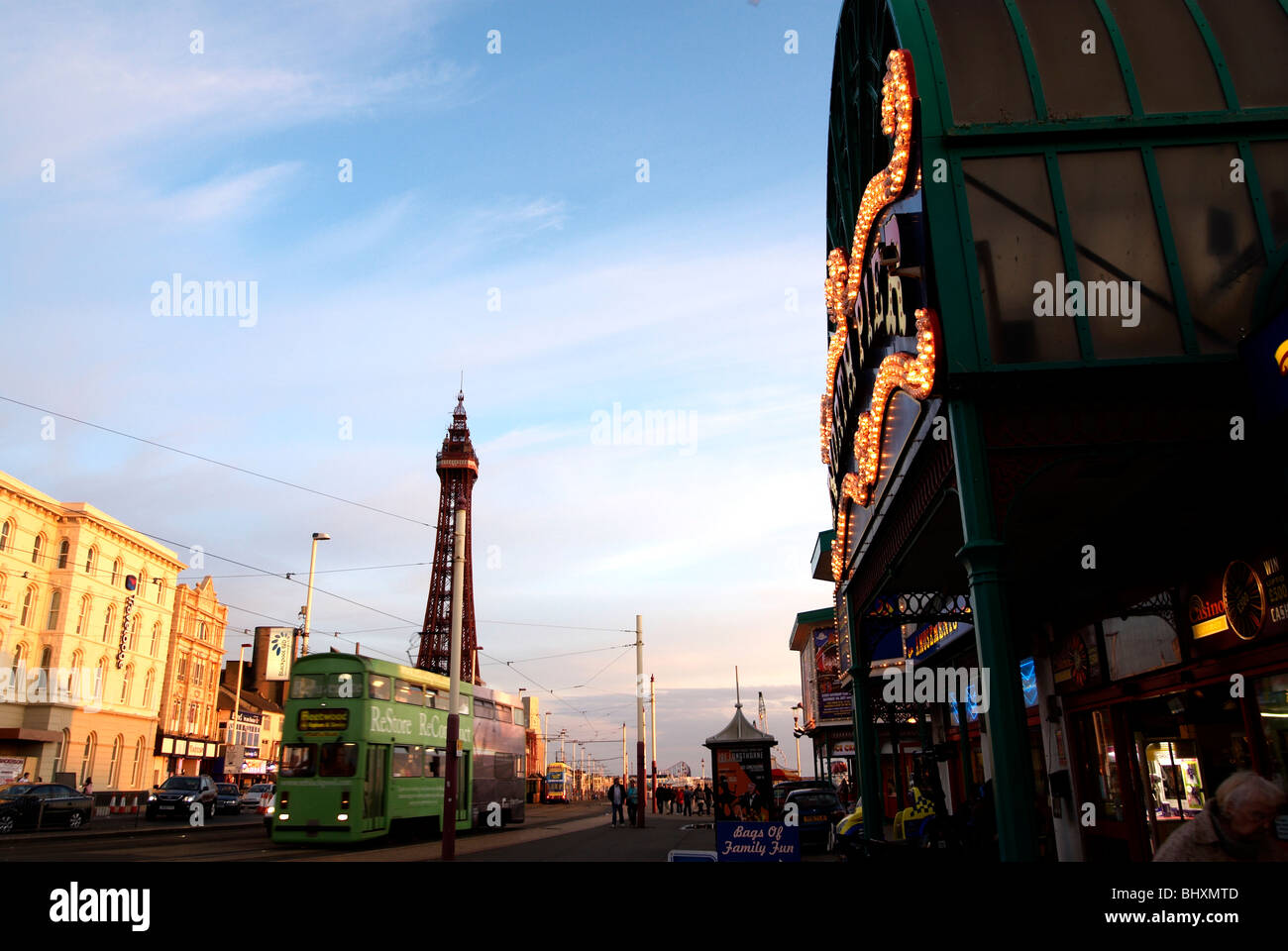 Blackpool am Meer vorne lancashire Stockfoto