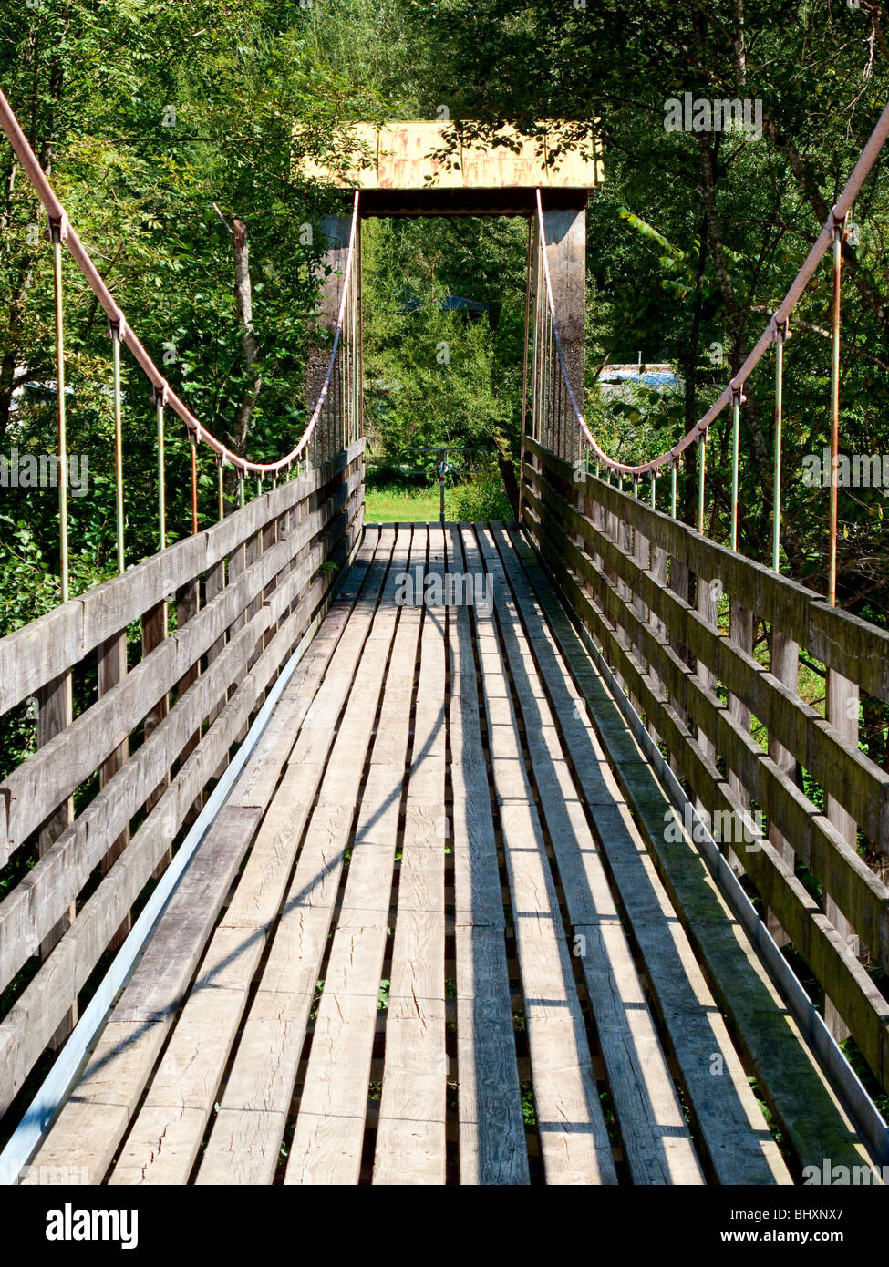 Holzbrücke Stockfoto