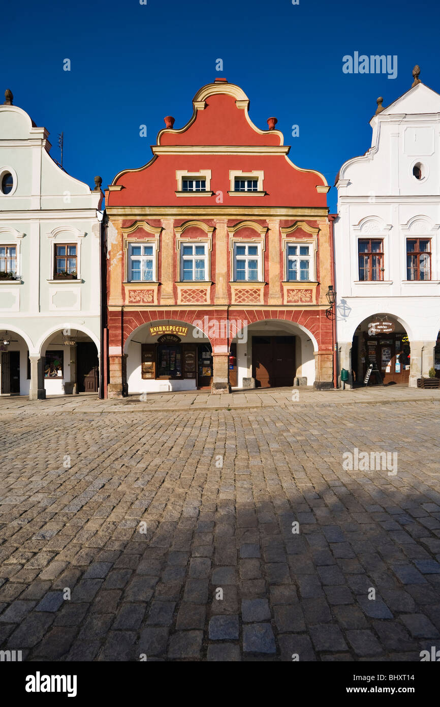 Altstadt in Telc, Tschechoslowakei, Europa Stockfoto