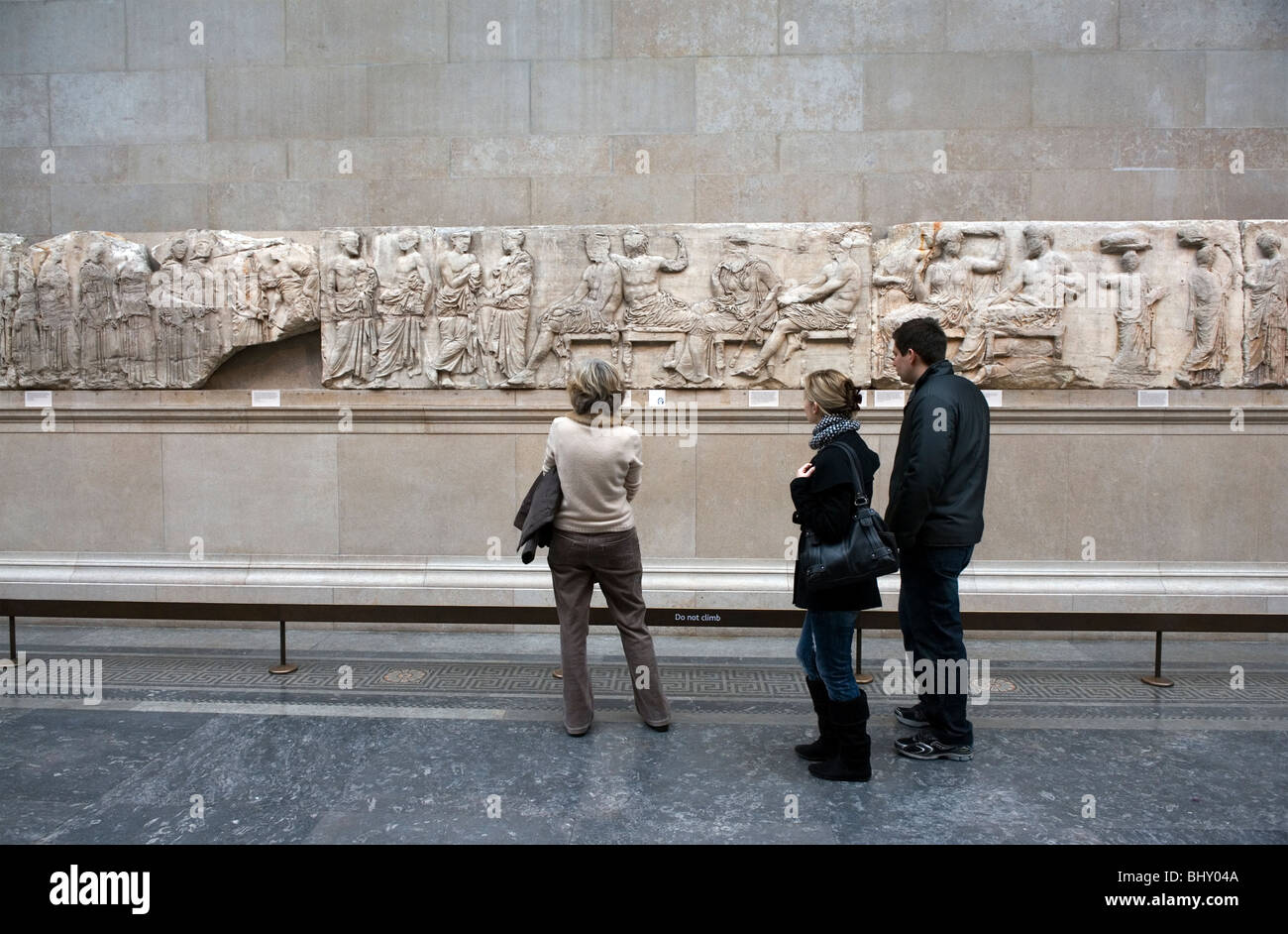Das British Museum, London, England, UK. Besucher aus in- und Ausland besuchen das Britsh Museum in London,England.Elgin Marmor Stockfoto
