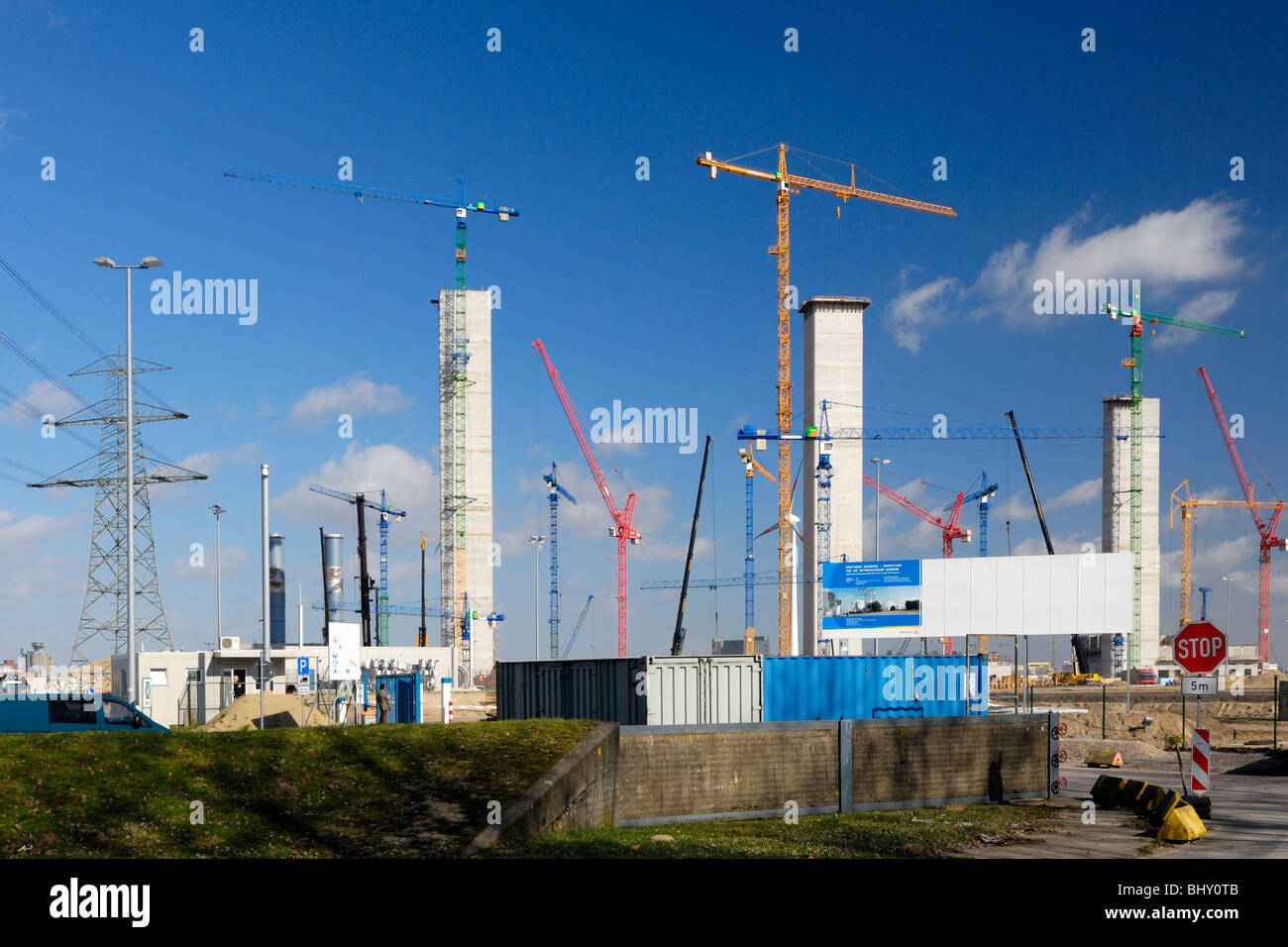 Kraftwerksbaustelle Moorburg in Hamburg, Deutschland, Europa Stockfoto