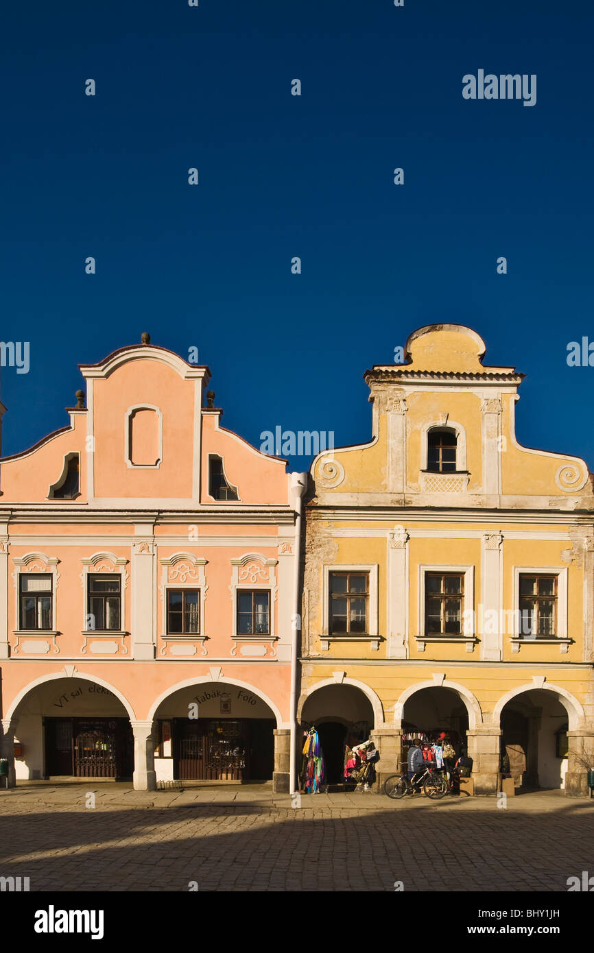 Altstadt in Telc, Tschechoslowakei, Europa Stockfoto